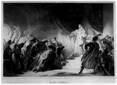 Maria Theresa (1717-80) Presenting Her Son to the Hungarians, engraved by Theophile, printed by Lemercier by Alexandre Evariste after Fragonard